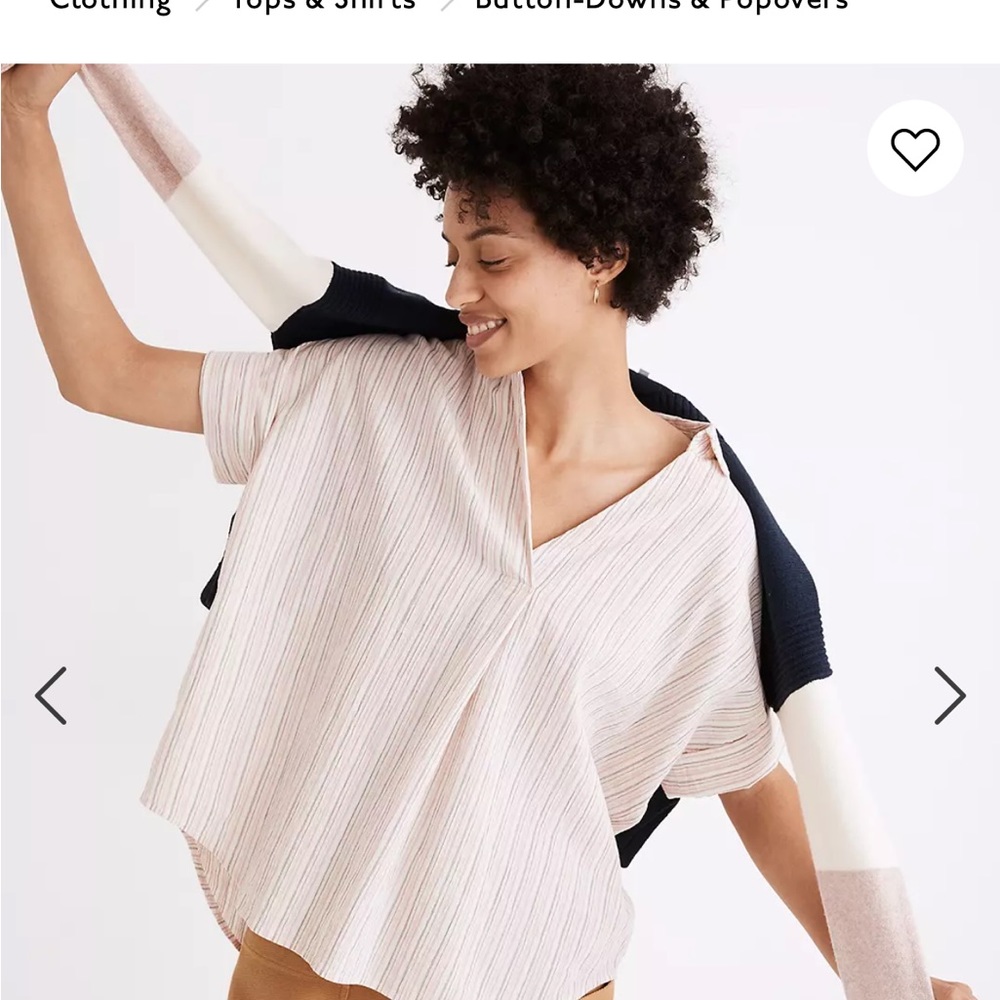 MADEWELL Courier Button-Back Shirt in Brampton Stripe